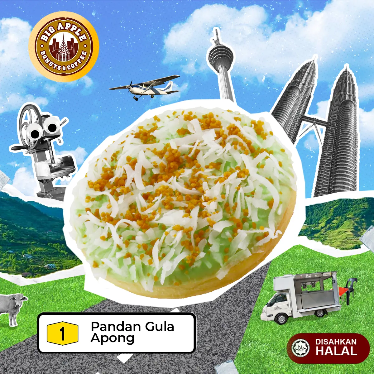 Pandan Gula Apong: The New Flavor Sensation from Big Apple Donuts